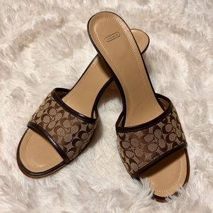 Gorgeous Coach Kitten Heel Sandals NWOT